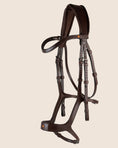 Load image into Gallery viewer, Brown horse bridle on a beige background