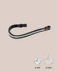 Load image into Gallery viewer, BROWBAND JUMPINGNING 2H | BLACK | CRYSTAL CLEAR 6 MM, EMBEDDED