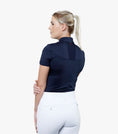 Load image into Gallery viewer, Description:Remisa Ladies Technical Short Sleeved Riding Top_Color:Navy_Position:2