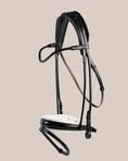 Load image into Gallery viewer, Black horse bridle on a beige background