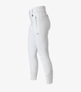 Load image into Gallery viewer, Description:Aradina Ladies Full Seat Gel Competition Riding Breeches_Color:White_Position:2