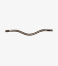 Load image into Gallery viewer, Description:Bellissima Shaped Diamante Browband_Color:Brown_Position:1