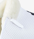 Load image into Gallery viewer, Description:Close Contact Airtechnology Shockproof Wool European Saddle Pad - GP/Jump Square_Colour:White/Natural Wool_Position:4