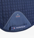 Load image into Gallery viewer, Description:Close Contact Merino Wool European Saddle Pad - Dressage Square_Colour:Navy/Natural Wool_Position:3