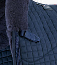 Load image into Gallery viewer, Description:Close Contact Merino Wool European Saddle Pad - Dressage Square_Colour:Navy/Navy Wool_Position:4