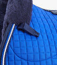 Load image into Gallery viewer, Description:Close Contact Merino Wool European Saddle Pad - GP/Jump Square_Colour:Royal Blue/Navy Wool_Position:4