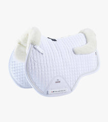 Description:Pony Close Contact Merino Wool Half Lined European GP/ Jump Square_Colour:White/Natural Wool_Position:1