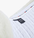 Load image into Gallery viewer, Description:Close Contact Merino Wool European Saddle Pad - GP/Jump Square_Colour:White/Natural Wool_Position:2