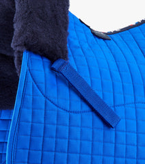 Description:Merino Wool Saddle Pad - GP/Jump Numnah_Colour:Royal Blue/Navy Wool_Position:4