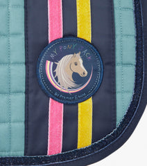 Description:My Pony Jack Cotton GP/Jump Glitter Saddle Pad_Colour:Turquoise_Position:4