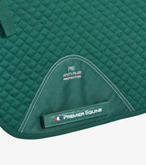 Description:Plain Cotton Saddle Pad - GP/Jump Square_Colour:Green_Position:3