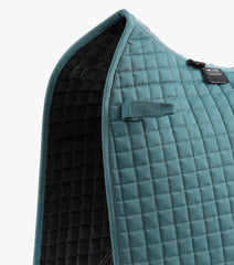 Description:Close Contact Cotton Dressage Saddle Pad_Colour:Turquoise_Position:2