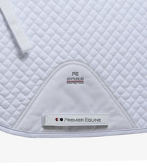 Description:Plain Cotton Saddle Pad - GP/Jump Square_Colour:White_Position:3