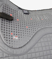 Description:Close Contact Tech Grip Pro Anti-Slip Saddle Pad - Dressage Square_Colour:Grey_Position:2