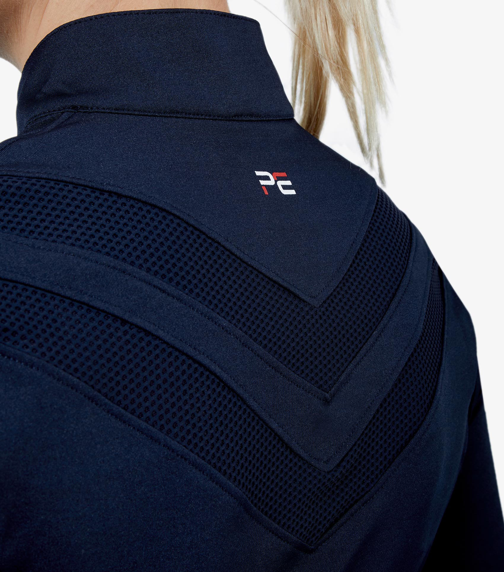 Description:Arclos Ladies Technical Long Sleeved Riding Top_Color:Navy_Position:5