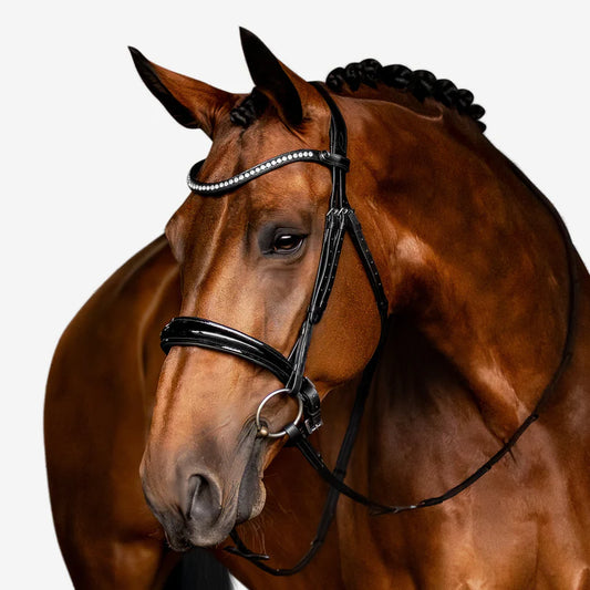 Lumiere Aurelie Flat Leather Snaffle Bridle (Cavesson)