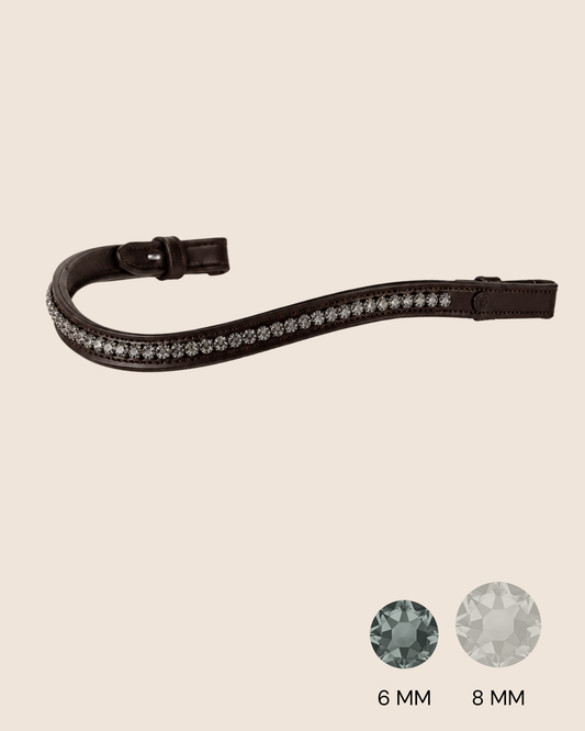BROWBAND 2I | BROWN | BLACK DIAMOND 6 MM, EMBEDDED