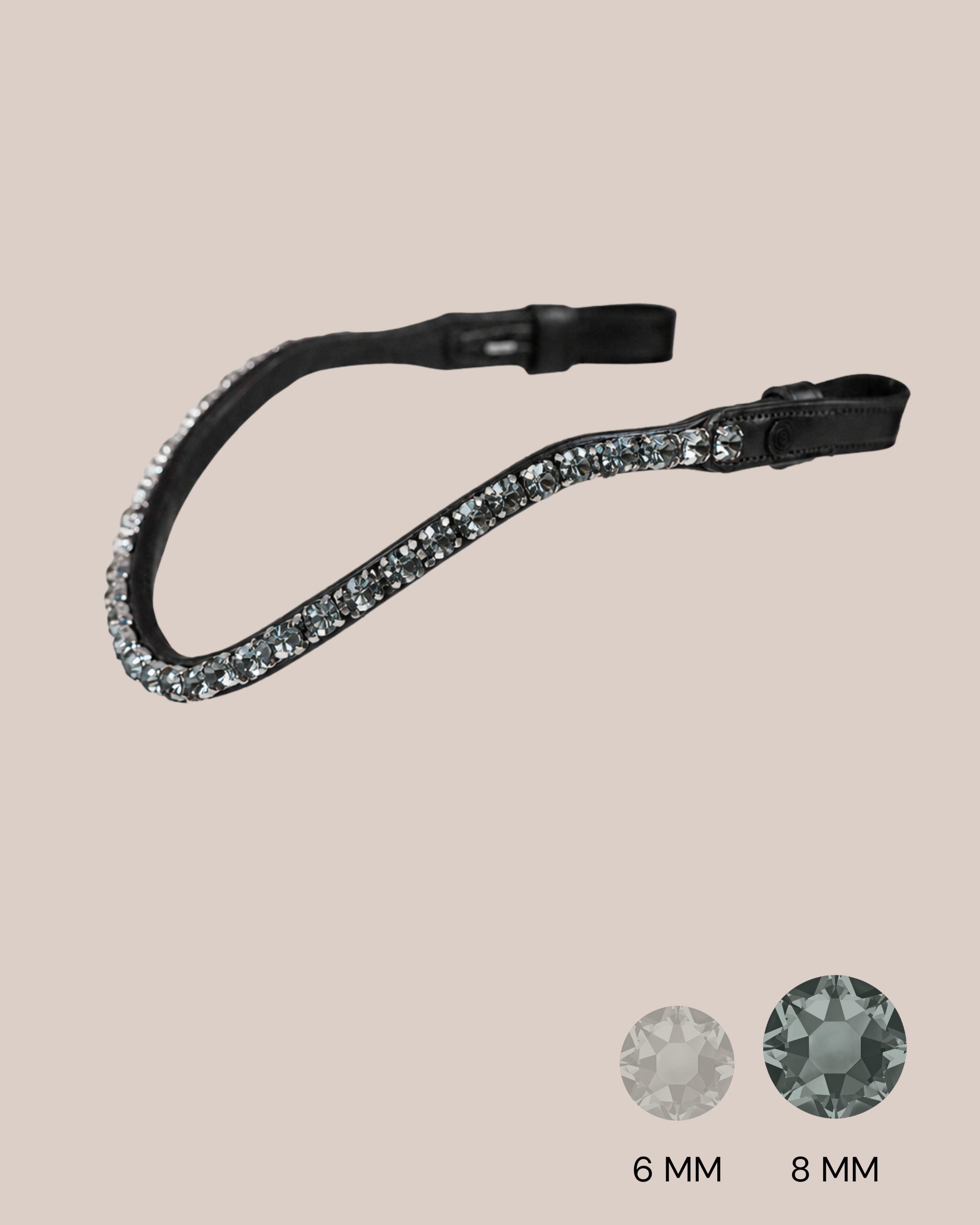 BROWBAND 2E | BLACK | BLACK DIAMOND, 8 MM