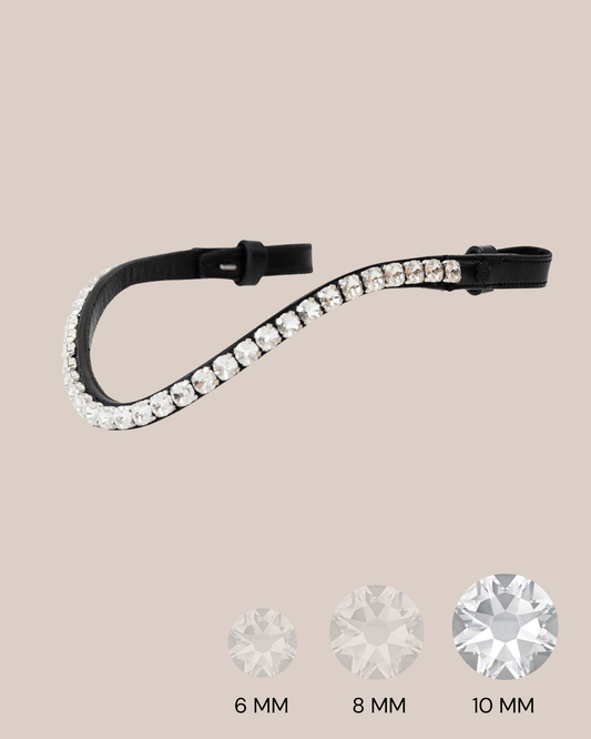 BROWBAND 2S | BLACK | CRYSTAL CLEAR, 10 MM
