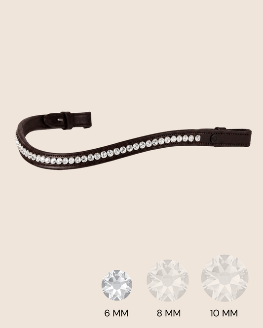BROWBAND 2I | BROWN | CRYSTAL CLEAR 6 MM, EMBEDDED