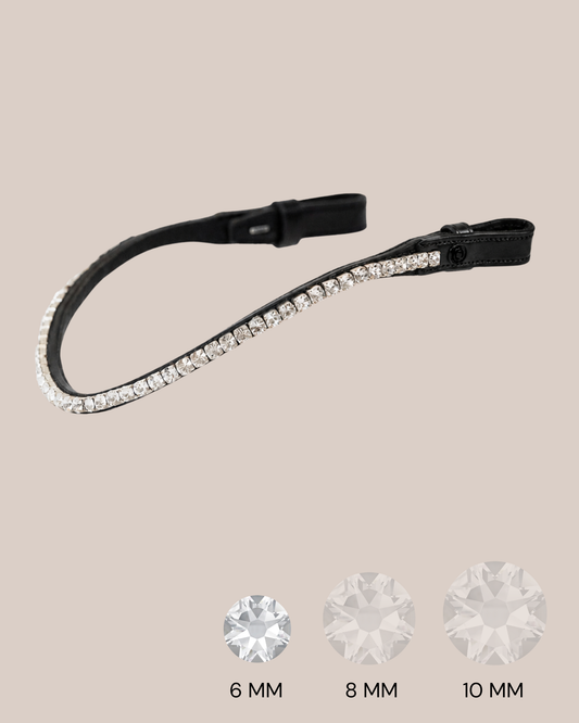 BROWBAND 2F | BLACK | CRYSTAL CLEAR, 6 MM