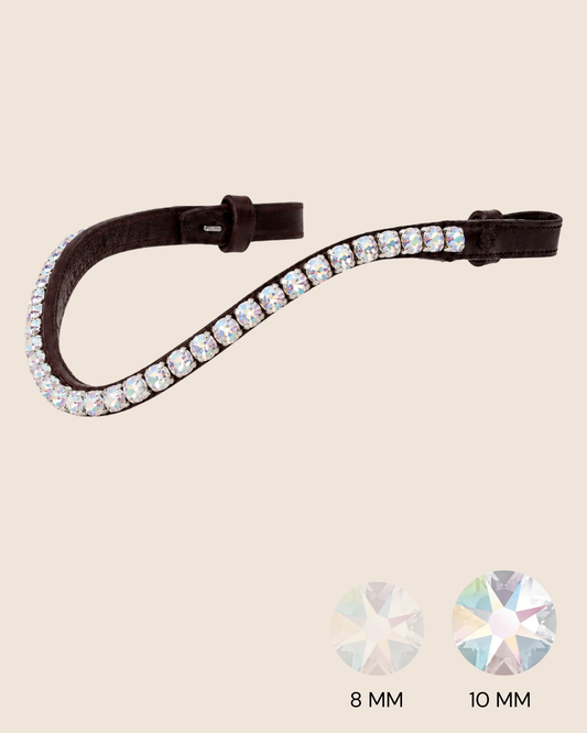 BROWBAND 2S | BROWN | CRYSTAL COLOURFUL, 10 MM