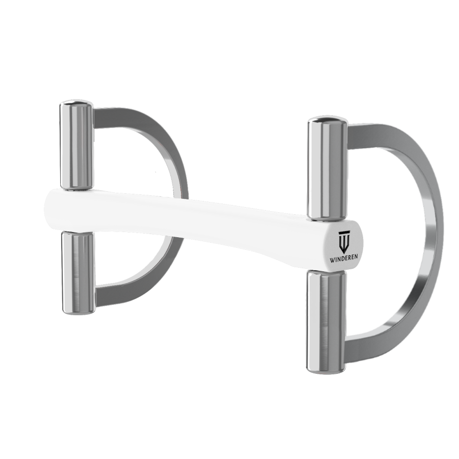 Winderen Hunter D-Ring Double Broken Mullen Mouth White Edition