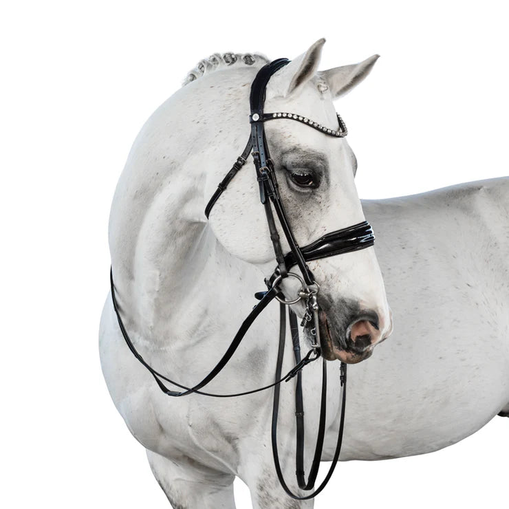 Lara Tweedie Glam Cavesson Noseband Black Patent