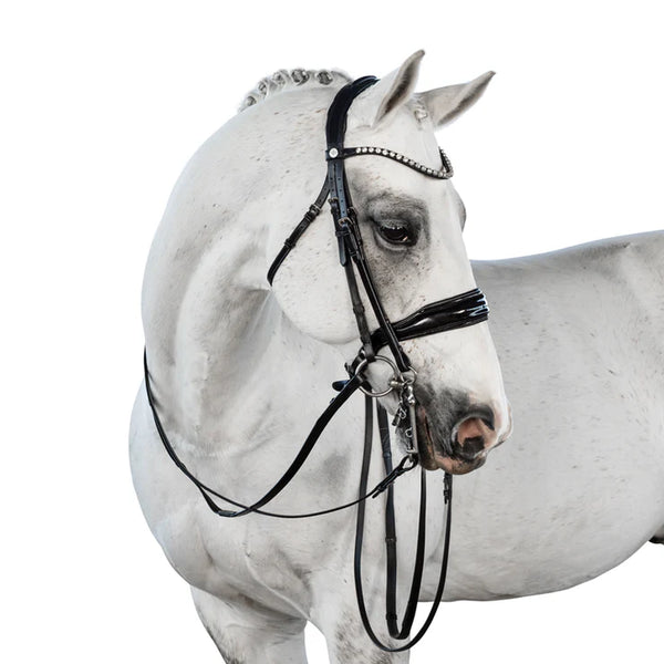 Lara Tweedie Glam Cavesson Noseband Black Patent