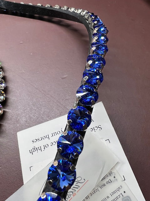 Finesse Browband Sapphire Blue Swaroski - Large Stones
