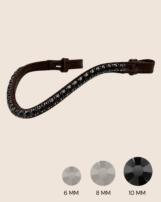 BROWBAND 2S | BROWN | JET BLACK, 10 MM