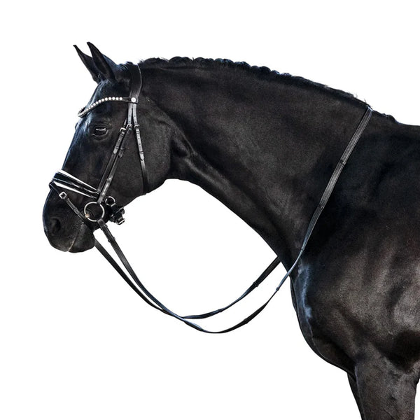 Lara Tweedie Essential Snaffle Bridle Patent & White
