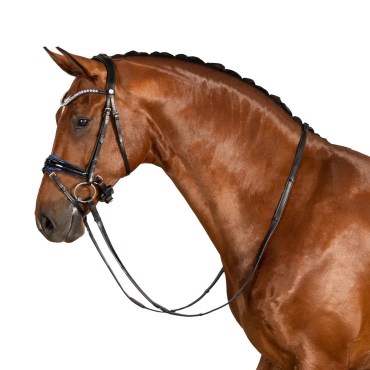 Lara Tweedie Navy Glitter Snaffle Bridle