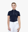 Load image into Gallery viewer, Description:Remisa Ladies Technical Short Sleeved Riding Top_Color:Navy_Position:1
