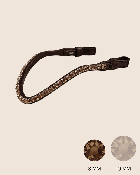BROWBAND 2E | BROWN | SMOKED TOPAZ, 8 MM