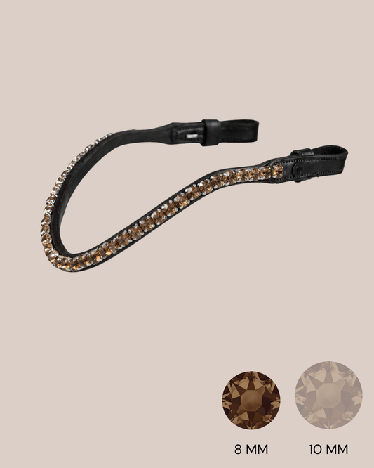 BROWBAND 2E | BLACK | SMOKED TOPAZ, 8 MM