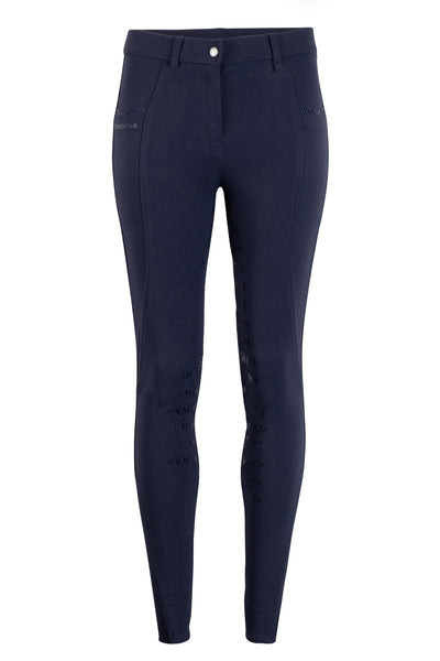 Junior Crystal Yati Adjustable Breeches - Navy, Kneegrip