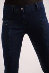 Junior Crystal Yati Adjustable Breeches - Denim, Fullgrip