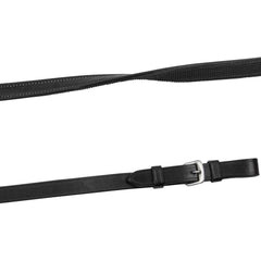 Montar Smooth Leather/Rubber Reins With Creme Stitching And Buckles
