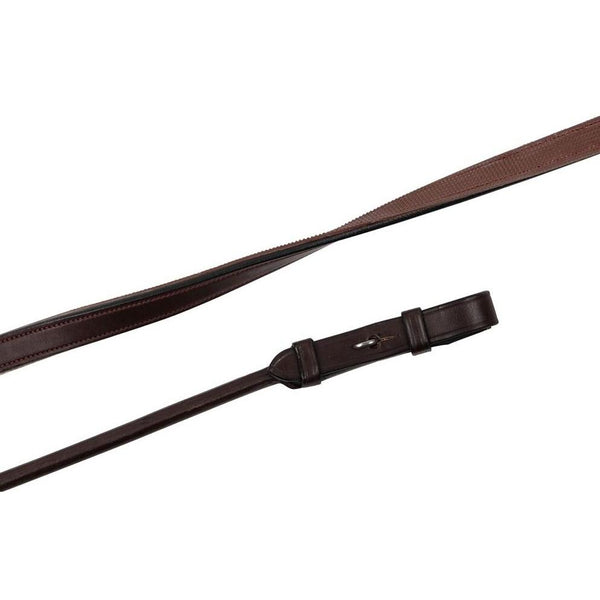 Montar Round Leather/Rubber Reins French Hooks