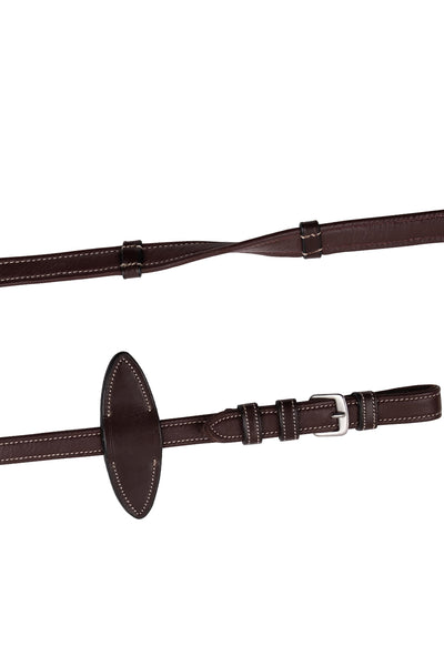 Soft leather reins buckles ss ECO leather brown