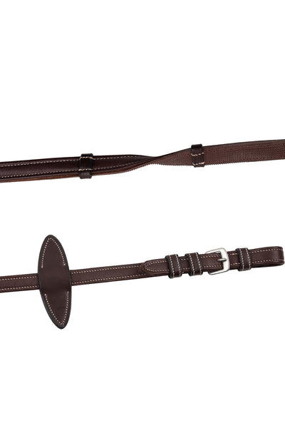 Soft leather/rubber reins buckles ss ECO brown