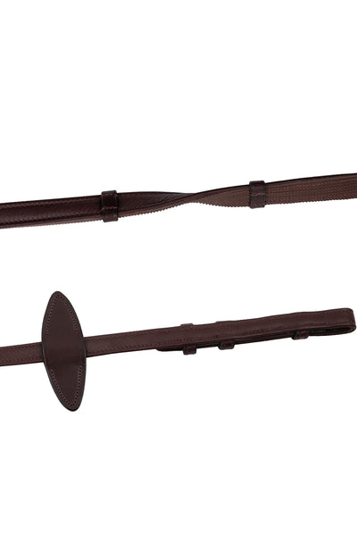 Soft leat/rubb reins french hooks SS ECO brown