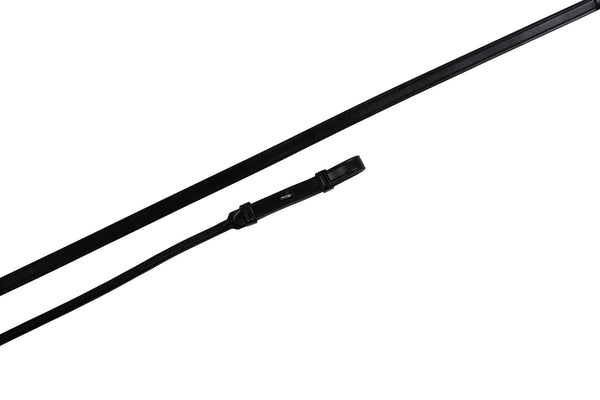 round leather reins no buckle black fr/h