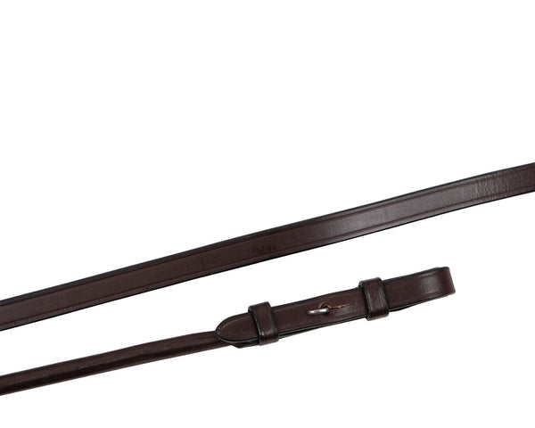 round leather reins no buckle brown fr/h