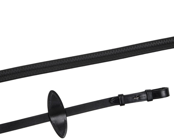 Rubber reins french hooks ss ECO Leather