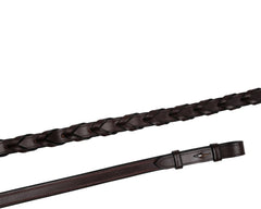 Laced reins fr/h brown leather