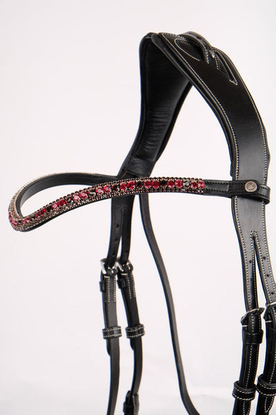 Browband black Dlux Burgundy