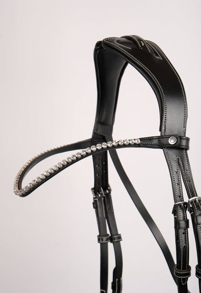 Clear crystal - black leather