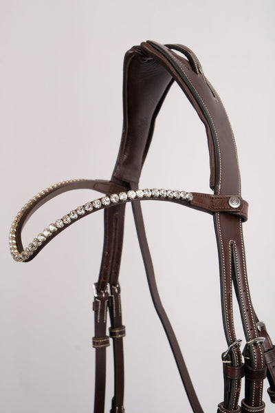Clear crystal - brown leather